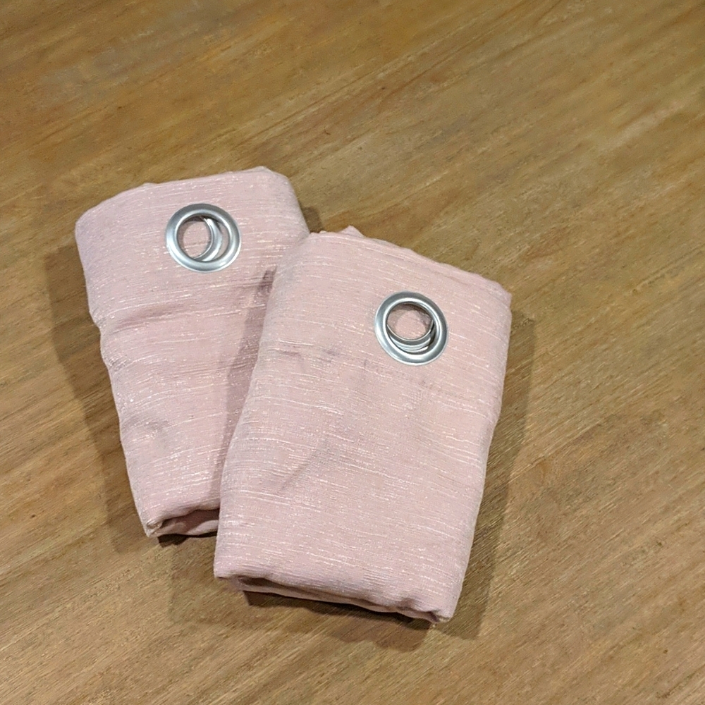 Dusty Pink Grommet Curtains
